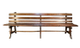 Long wood bench