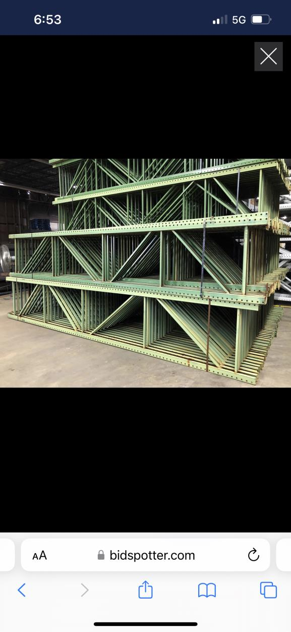 Equipment Shipping 4 Pallet Rack Bundles to Quincy uShip