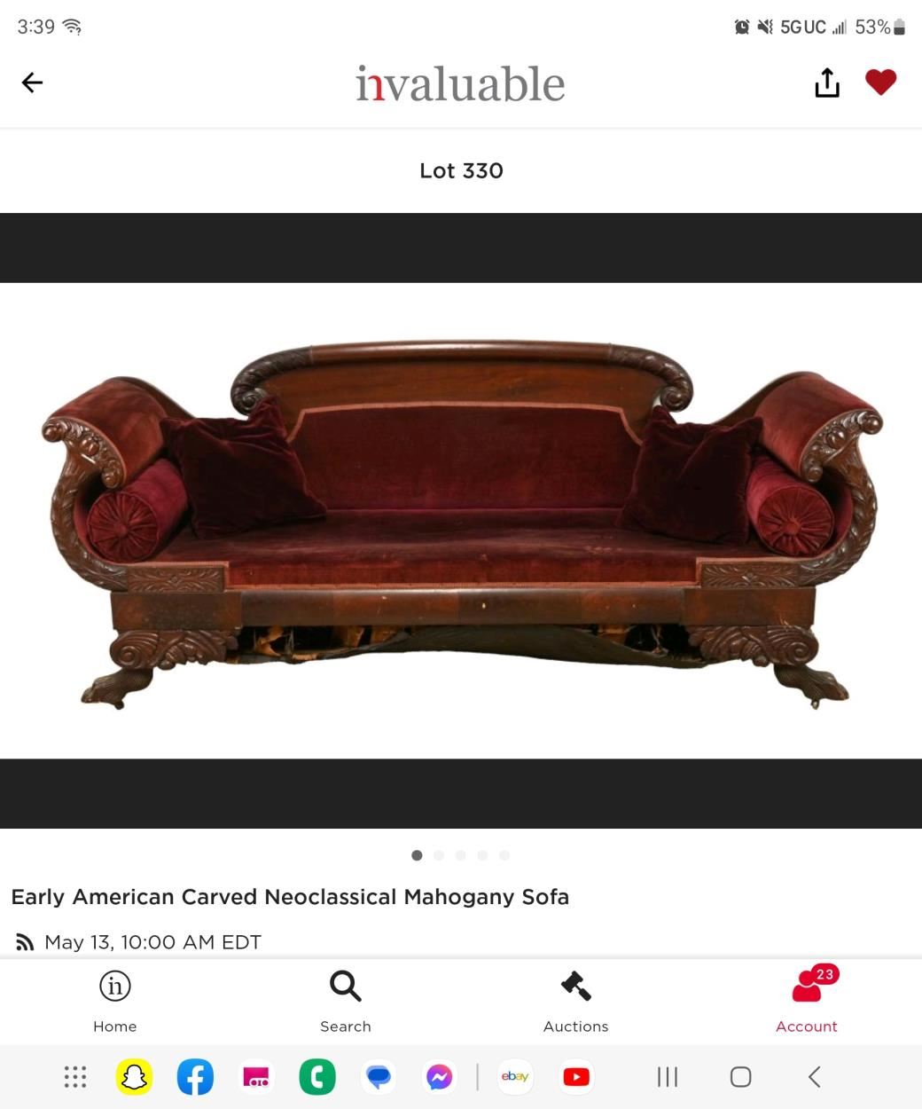 Ship a Antique sofa to Butler uShip