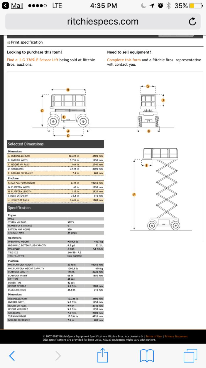Cost to Transport a Electric scissor lift to Newark uShip
