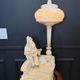 Stone table lamp in the box