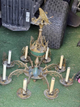 Antique brass chandelier