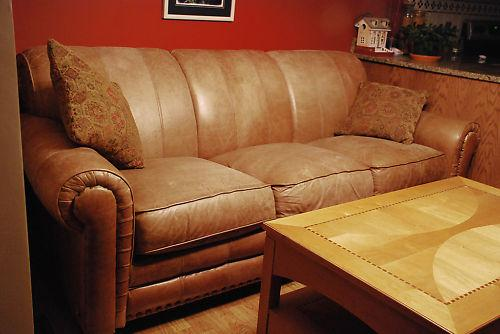 eddie bauer lane leather sofa