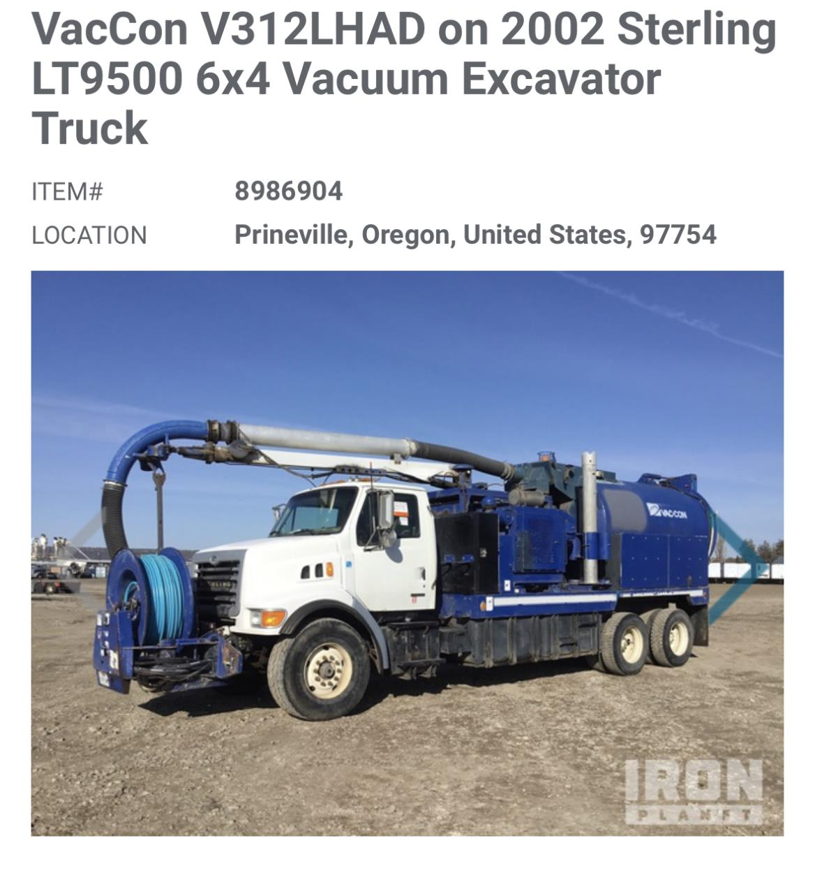 Equipment Shipping Sterling LT9500 to Moapa Valley uShip