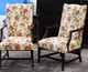 Pair of Ethan Allen Floral Upholstered Chairs