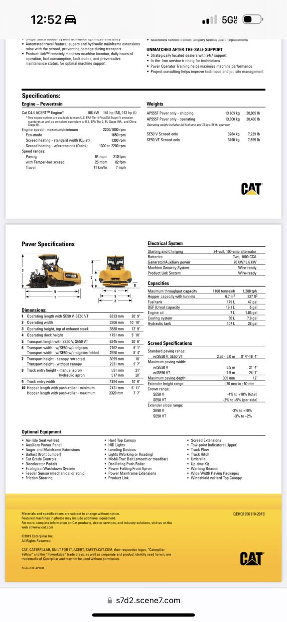 Equipment Transport Caterpillar Ap555 to Pendleton uShip