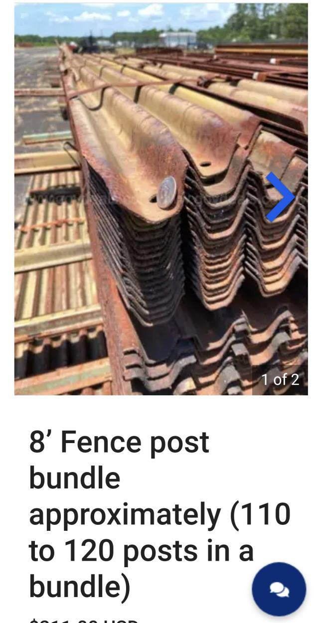 Deliver a 120 8ft tpost will have to hand load. to Marietta uShip