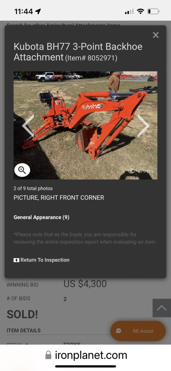 Cost to Ship a One Kubota backhoe attachment to Clarkson uShip