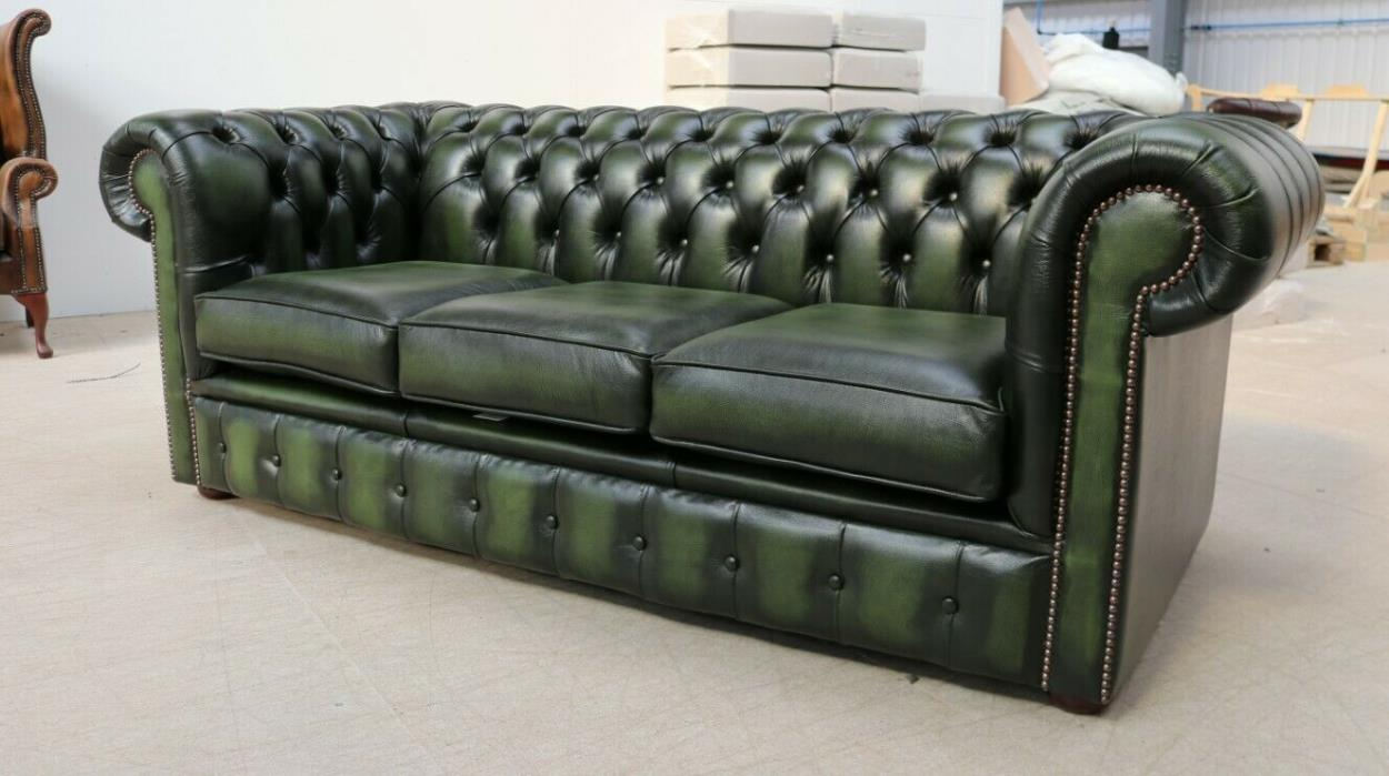 Cost to Ship a CHESTERFIELD TUFTED BUTTONED 3 SEATER SOFA COUCH R to