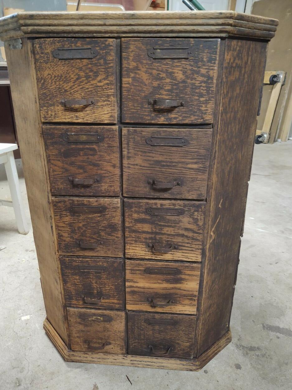 Ship My Antique nuts and bolts hardware store cabinet to Rockford | uShip