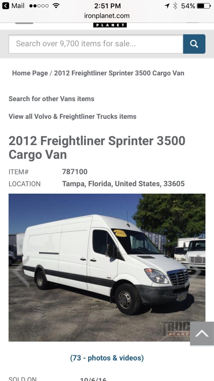 Ship a 2012 MercedesBenz Sprinter Cargo Vans to Village of Pelham uShip