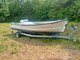 Boat hull with trailer