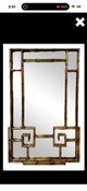 Gold metal mirror