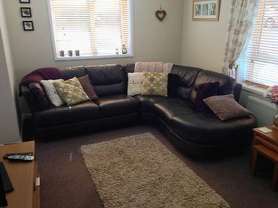 Ship My Leather Corner Sofa Dfs Dante Dark Brown To Todmorden Uship