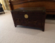 One Large Carved Wooden Trunk with Glass Topper