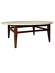 Travertine top coffee table