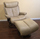Leather Recliner & Ottoman