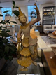 Pair of Antique Carved Polychrome Burmese Dancers